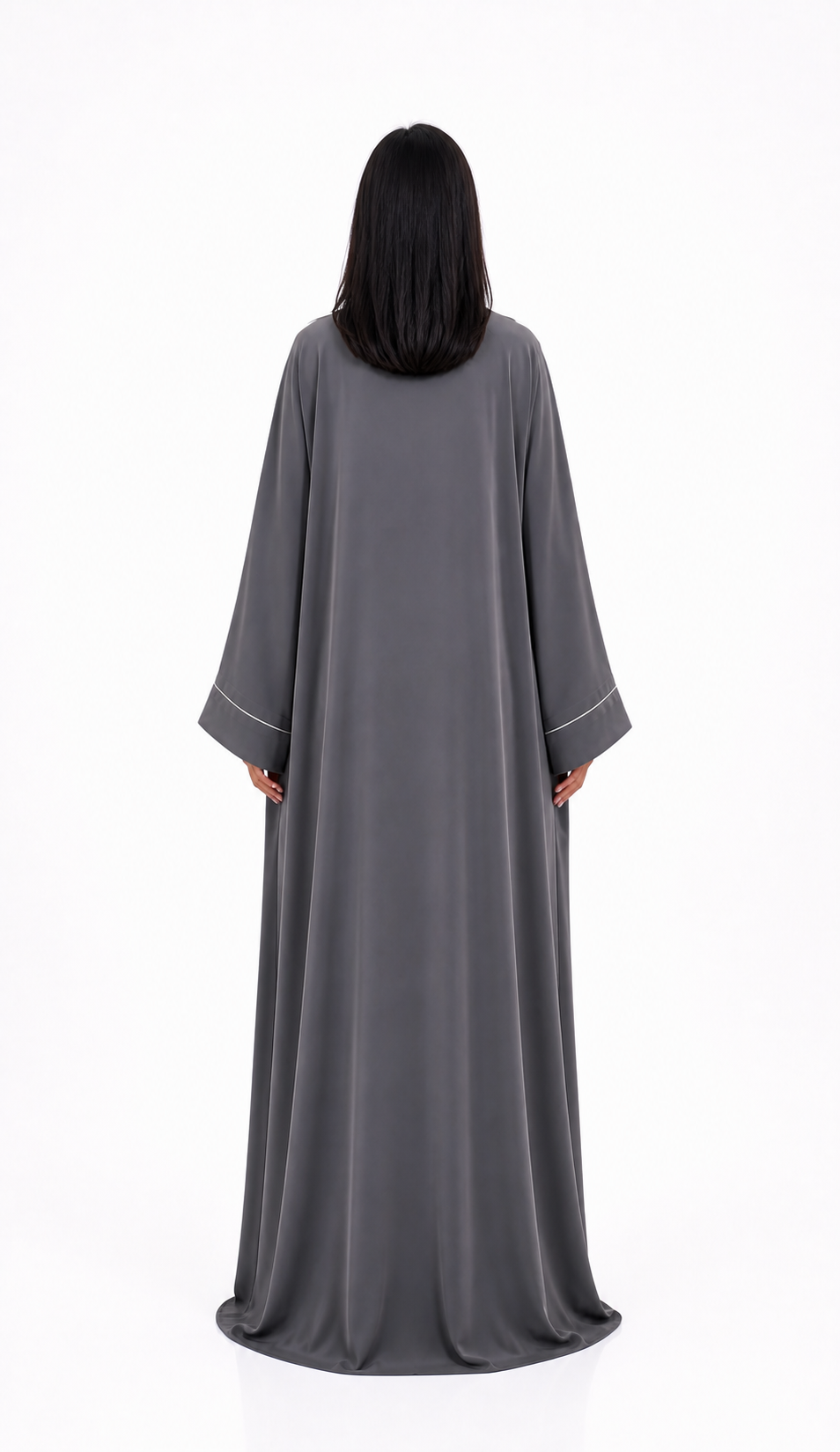 grey peace abaya